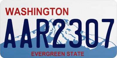 WA license plate AAR2307