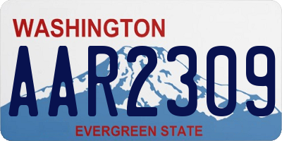 WA license plate AAR2309