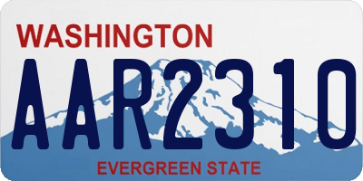 WA license plate AAR2310