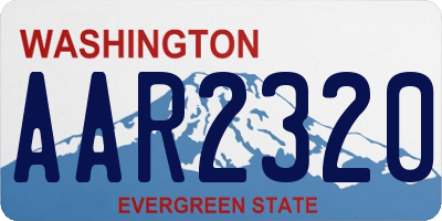 WA license plate AAR2320