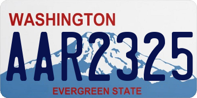 WA license plate AAR2325