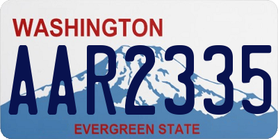 WA license plate AAR2335