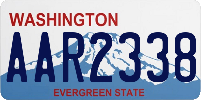 WA license plate AAR2338