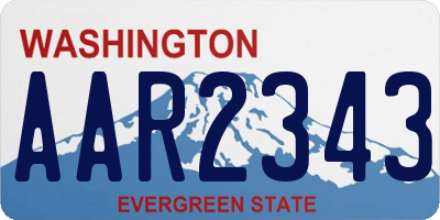 WA license plate AAR2343