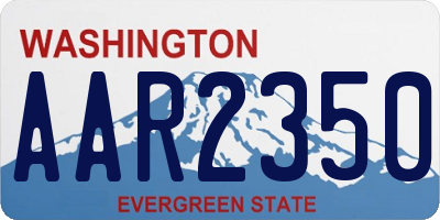 WA license plate AAR2350