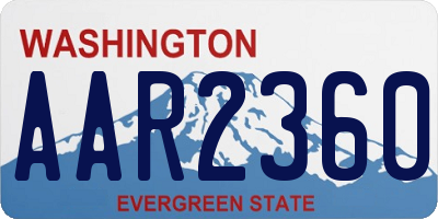 WA license plate AAR2360