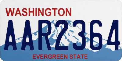 WA license plate AAR2364