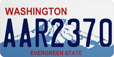 WA license plate AAR2370
