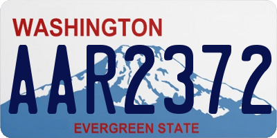 WA license plate AAR2372