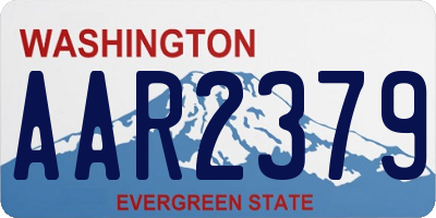 WA license plate AAR2379
