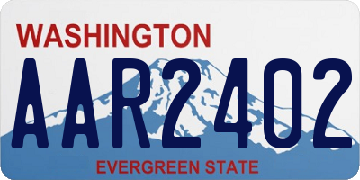 WA license plate AAR2402