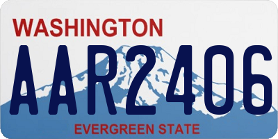 WA license plate AAR2406