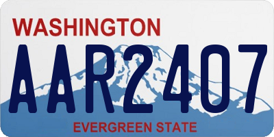 WA license plate AAR2407