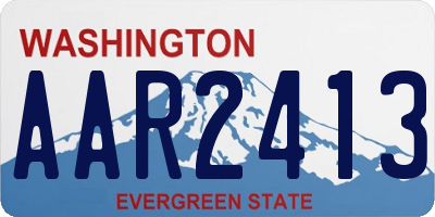 WA license plate AAR2413
