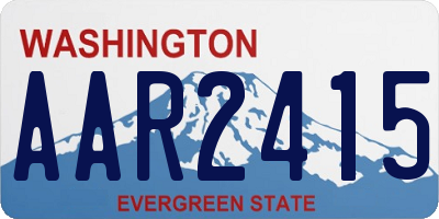 WA license plate AAR2415