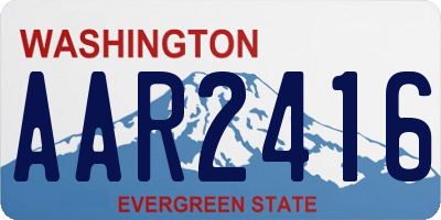 WA license plate AAR2416