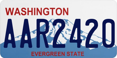 WA license plate AAR2420