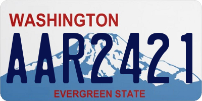 WA license plate AAR2421