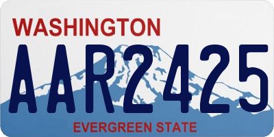 WA license plate AAR2425