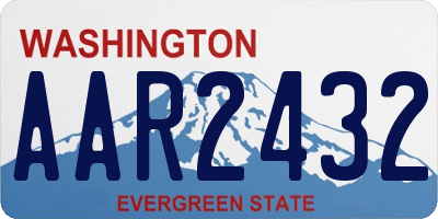 WA license plate AAR2432