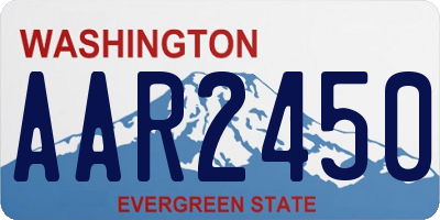 WA license plate AAR2450