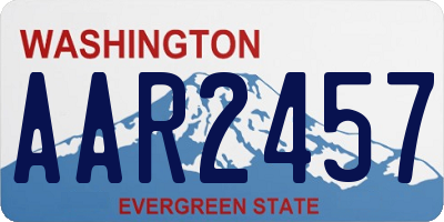 WA license plate AAR2457