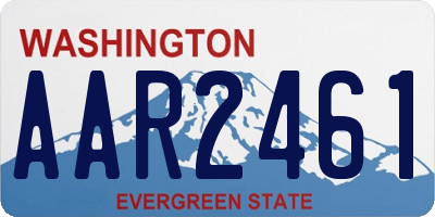 WA license plate AAR2461