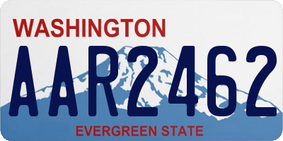 WA license plate AAR2462