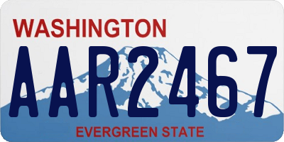 WA license plate AAR2467