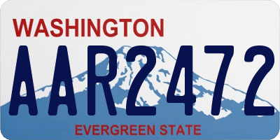 WA license plate AAR2472