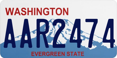 WA license plate AAR2474