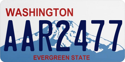 WA license plate AAR2477