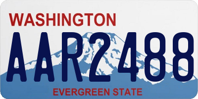 WA license plate AAR2488