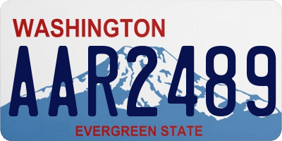 WA license plate AAR2489