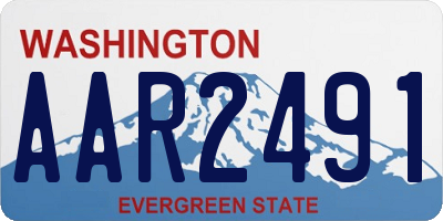 WA license plate AAR2491