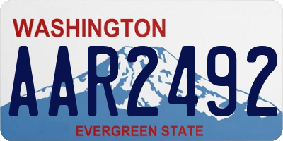 WA license plate AAR2492