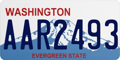 WA license plate AAR2493