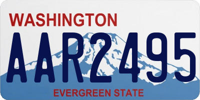 WA license plate AAR2495