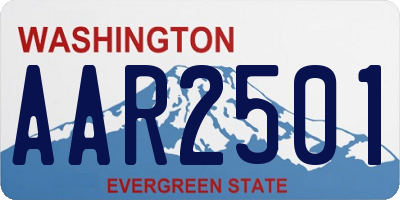 WA license plate AAR2501
