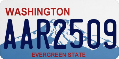 WA license plate AAR2509