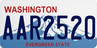 WA license plate AAR2520