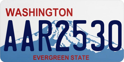WA license plate AAR2530