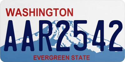 WA license plate AAR2542