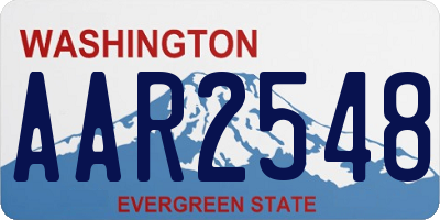 WA license plate AAR2548