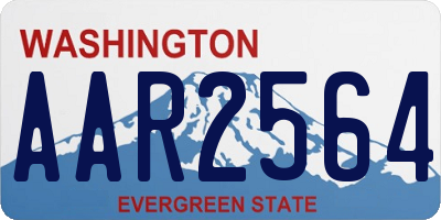 WA license plate AAR2564