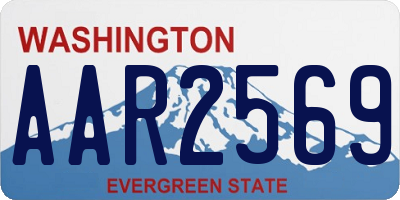 WA license plate AAR2569
