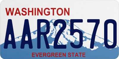 WA license plate AAR2570