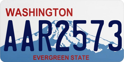 WA license plate AAR2573