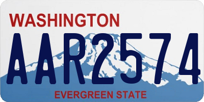 WA license plate AAR2574