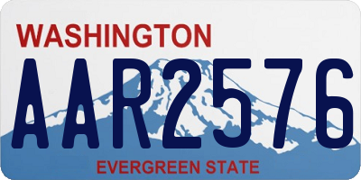 WA license plate AAR2576